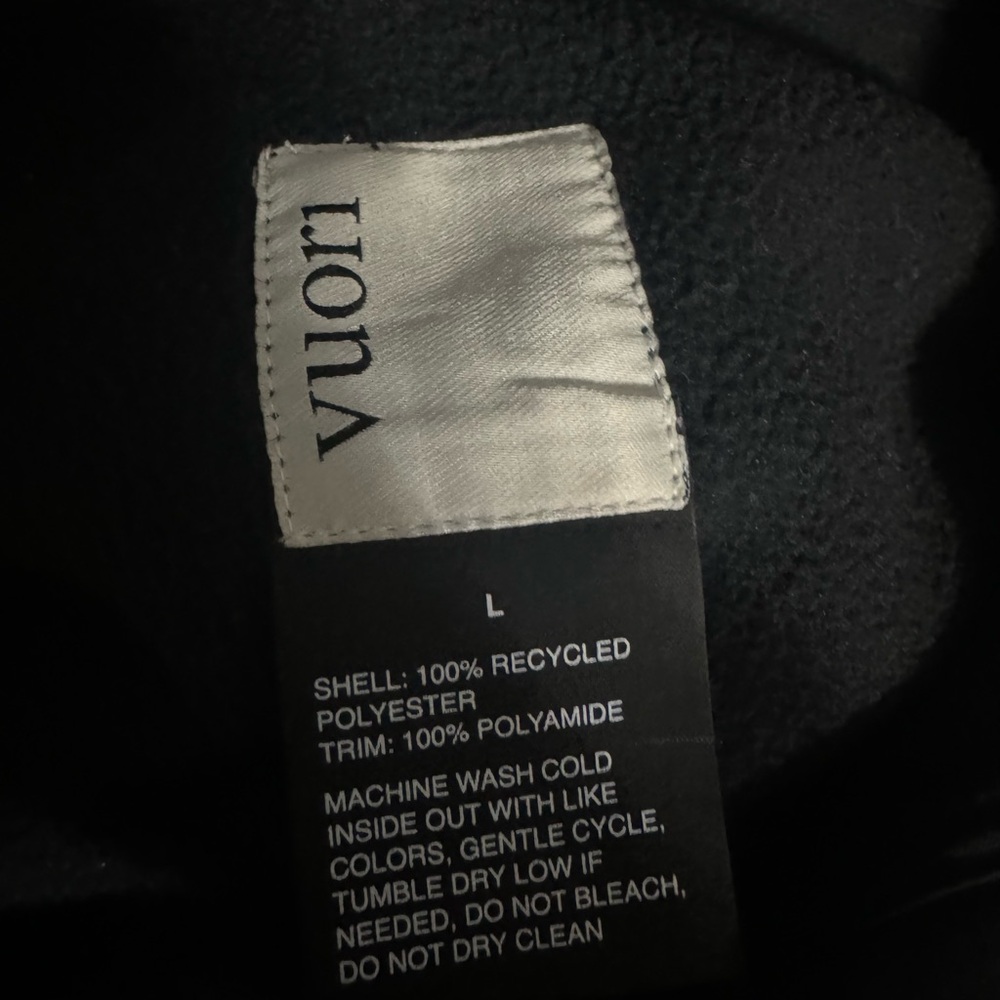 Mens Vuori Black Fleece Sherpa Morrow Pullover Hoodie Size L - Picture 4 of 4